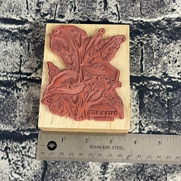 PSX K-1696 F-970 Mounted Rubber Stamps Butterflies, Roses and Cabbage Roses - Picture 8 of 11